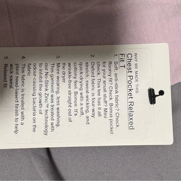 Lululemon Light pink Chest Pocket Relaxed Fit T-Shirt - Picture 2 of 3